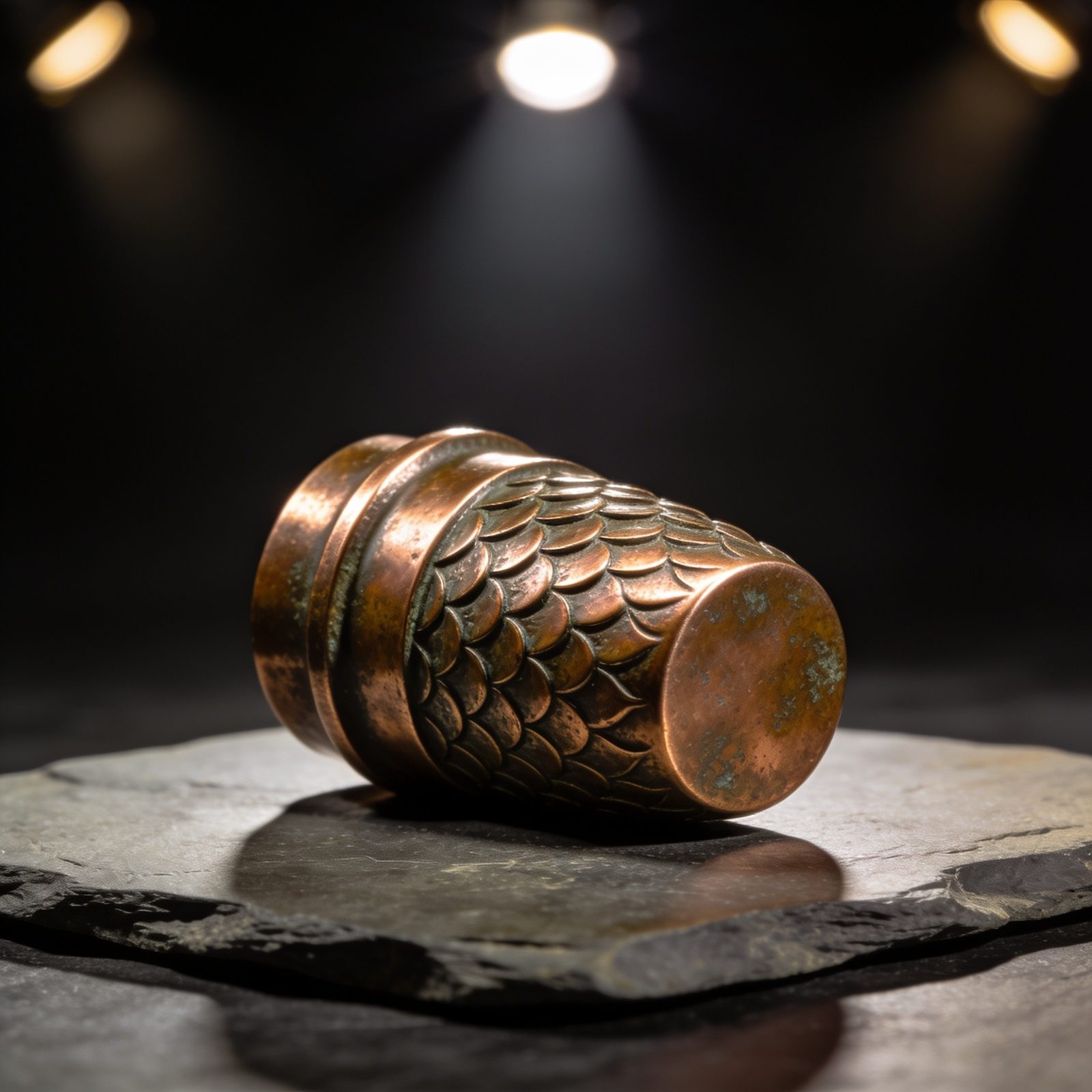 Fish scale patterned copper conductor head