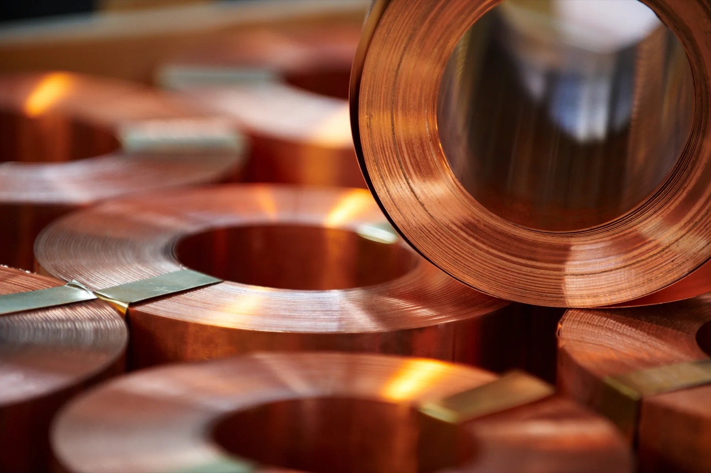 Copper coil stock ready for roll forming